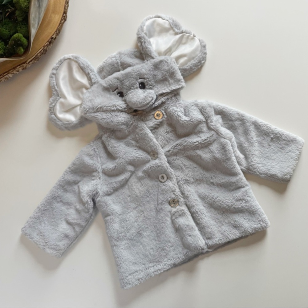 Bearington Baby Furry Elephant Jacket | 12-24m
